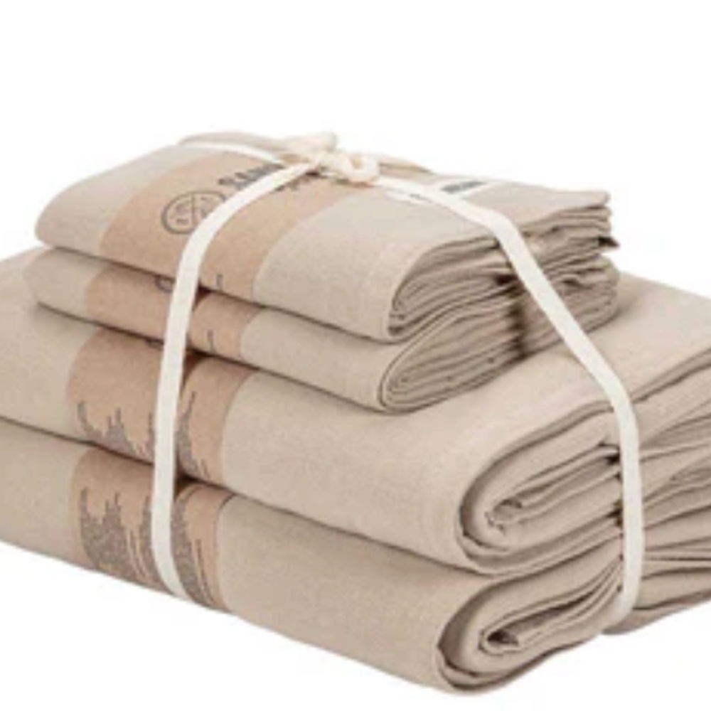 Sand cloud-Terra Fringeless 2XL Bath + 2 Hand towels Bundle- Sand